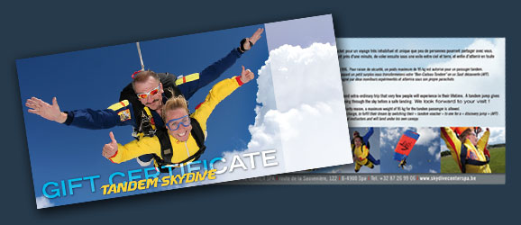 bon cadeau saut en tandem, offir un saut en tandem